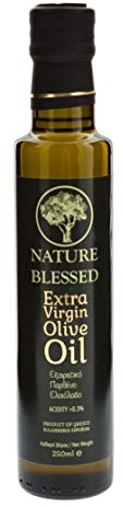 Nature Blessed Olio Extravergine di Oliva Greco 250 ml – Bottiglia in Vetro, Spremitura a Freddo