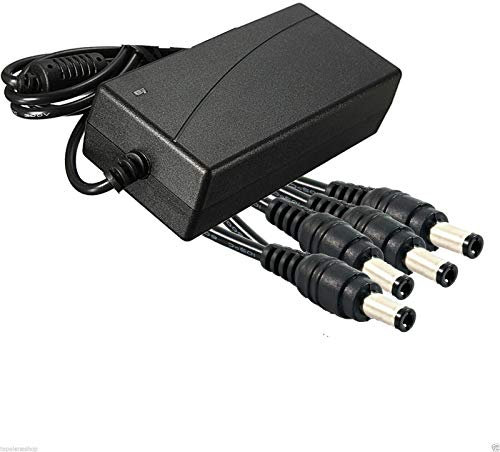 12V 5A Alimentatore Trasformatore 60W, 4 Uscite Alimentatori 12V 60W Per Spina di Alimentazione 12V Per Notebook, Striscia LED, Schermo TFT-LCD, Radio, NAS, HD Esterno, Router, Hub, Switch, Ecc.