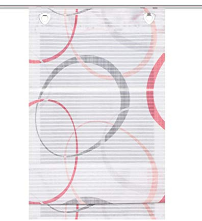 Home Fashion Magnetrollo Querstreifen Digitaldruck Vitus, 89100-707 ROT 130x80 cm