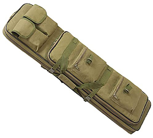 Waffentasche Gun Bag Futteral Gewehrtasche, Double Rifle Bag Mit Pouches Compartments, Futteral Langwaffen Waffentasche Gewehrtasche, Zum Angeln, Jagen, Schießsport vert,100CM