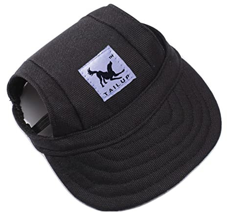 Hunde Baseball Cap Mütze,Hunde Baseballmütze,Haustier Baseball Hut, Haustier Outdoor Sport Hut Haustier Leinwand Hüte Sonnenschutz Hund Visier Kappe mit Ohrlöchern und Verstellbarem Riemen