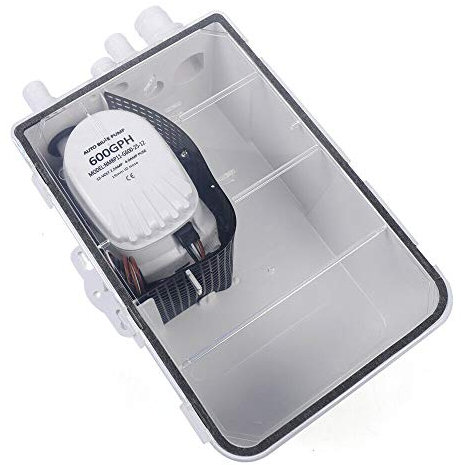 600 GPH 12 V automático de ducha para barcos, sistema de bomba, bomba de agua, bomba de baño, taza de ducha, bomba con interruptor de flotador para yates, autocaravana