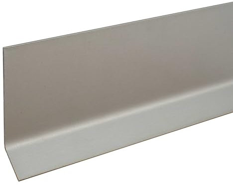 Sockelleiste | Aluminium | Edelstahl | Breite 20 mm | Höhe 60 mm | Länge 2500 mm | Materialstärke 1 mm | Selbstklebend | Fußleiste | 1 Stück