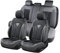 FLORICH Housses de siège en Cuir, Housses de siège complètes, Protections de siège Auto 5 sièges, Housses de siège Auto-Universel pour Convient à la Plupart des Voitures, SUV, camions, Gris