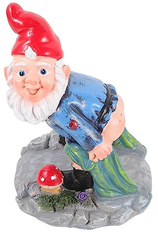 ORFOFE GNOME De Jardin Amusant Statue Décorative De Nain pour Jardin Pelouse Et Terrasse Figurine Charmante pour Intérieur Et Extérieur