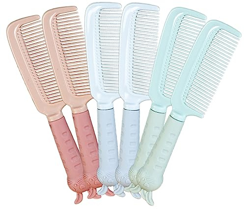6pcs Pettine Dente Largo Spazzola Per Capelli Raddrizzatore Dei Capelli Spazzola Afro Pick Barba Raddrizzatore Forniture Per Capelli Bambini per Capelli Studenti Multiuso Bambino Donna