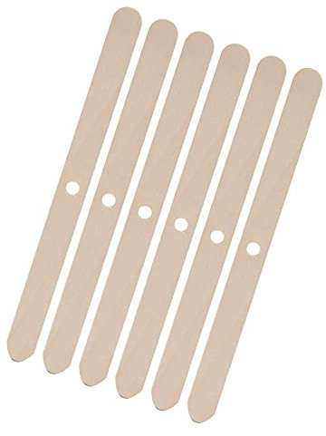 50-teilige Kerzendochtfixierer aus Holz, Kerzendochthalter aus Birke, Dochtzentrierungsgeräte, Kerzendochtstäbe Für Die Mühelose Kerzenherstellung(single hole)