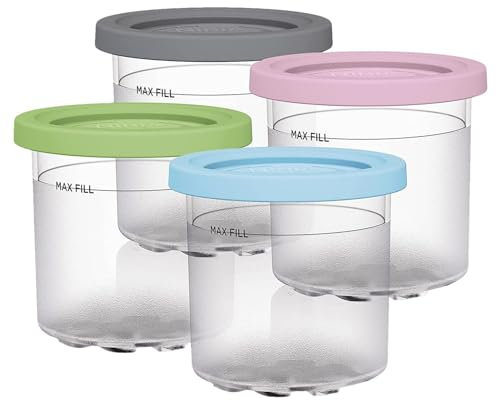Bacs À Crème Glacée Pour NinjaCreami, Récipient De Crème Glacée Maison Pour Séries NC301, NC300, NC299AMZ, CN305A, CN301CO, Tasses À Dessert Récipient Stockage Crème Glacée Faite Maison