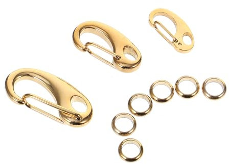 MERRYHAPY 3stücke Teiliges Haustier-halsband Clips Aus Edelstahl Mit Ringen Robuster Karabinerhalter Für Hundemarken Katzengeschirr Und Haustier-identifikationsanhänger Langlebig Und Vielsei