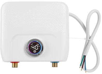 Elektrische Durchlauferhitzer 6500W Warmwasser Untertisch Heizer mit Fernbedienung für Küche Bad Waschbecken IPX4 Schutz