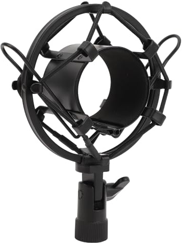 Support Anti-choc pour Microphone, Support de Micro ABS avec écrou de Conversion 5/8 à 3/8, Support de Micro Anti-vibration pour Microphones Ronds de 45 à 50 Mm de diamètre.