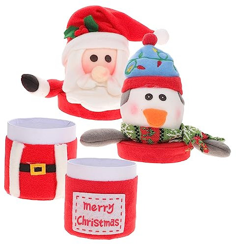 TOKIDNY 2stücke Weihnachts Puppe Geschenkboxen Behälter Cartoon Boxen Für Party Favors Zum Verpacken Von Süßigkeiten Keksen Und Basteleien Mit Bezauberndem Weihnachtspuppen-design Für Deko