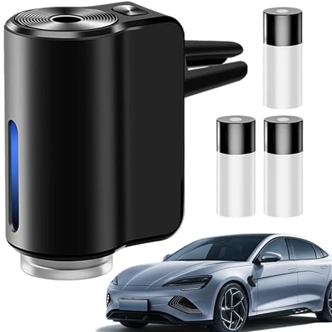 Ambientador automático para coche Difusor de fragancia inteligente difusor ajustable de 3 modos, con 3 botes para coche
