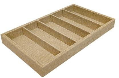 Vassoio espositivo per Occhiali Vassoio per Scatola di Occhiali, Porta Orologi, 5 Slot, Vassoio espositivo Multiuso per Occhiali, MDF Color Cachi