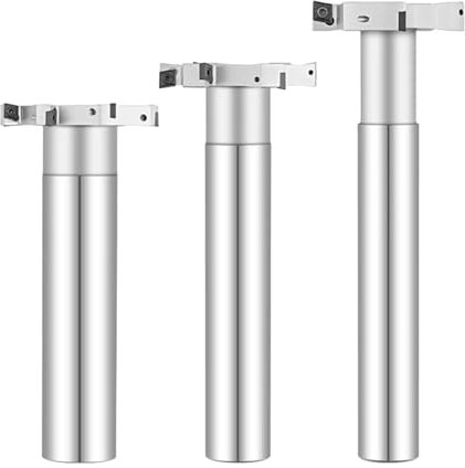MJINA Fresa for scanalature a T HTS Fresa for scanalature a Disco su Tre Lati Inserto CCMT Fresatrice CNC for scanalature trapezoidali(No Insert,HTS-25-H10-C16T4-150)