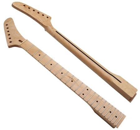 Gitarr Ersättningshals T Formad Handtag Bananhuvud 6 Strings 22 Fret Maple Matte Electric Guitar Neck