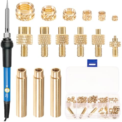 Lötspitzen und Gewindeeinsätze Set Gewindeeinsatz Einschmelzhilfe für Gewindeeinsätze Einschmelzmuttern Einschraubmutter M2 M3 M4 M5 M6 M8