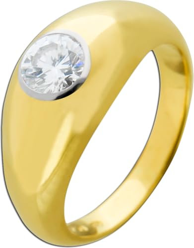 Ch.Abramowicz Brillantring Gold 750 Weißgold 18K Solitär Brillant 0.80ct 17