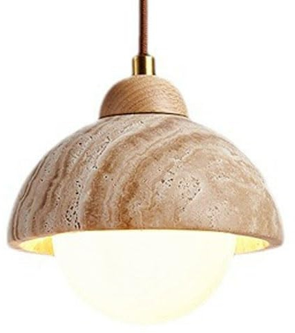 ZGDHWCR G9 Light Source Chandelier, Nordic Style Marble Glass Pendant Light, Creative Single-head Hanging Lamp Lampshade, Balcony Porch Decoration Light Fixtures