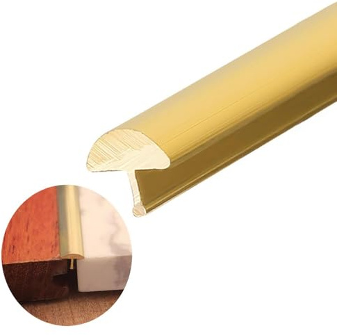 Striscia di Transizione for Pavimenti in Ottone Resistente - Protezione for Bordi da 1 m for Moquette, Piastrelle, Legno e Vinile(W0.8cmxH0.6cm (1/4 x 1/4))