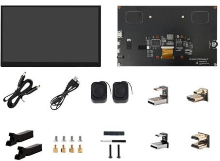 Zkydhbd Monitor de pantalla táctil HDTV de 10.1 pulgadas con resolución de 1024 x 600 para monitor de escritorio de placa de desarrollo 3B+ 4B