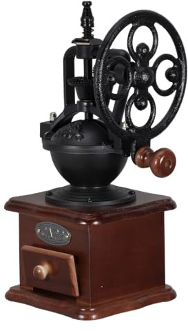 ULTECHNOVO Manuelle Kaffeemühle Mit Handkurbel Kaffeemühle Mit Keramikmahlwerk Und Schublade Für Kaffeebohnen Gewürze Espresso French Press Reisen Und Camping 25.80 X 11.40 X 11.30 cm