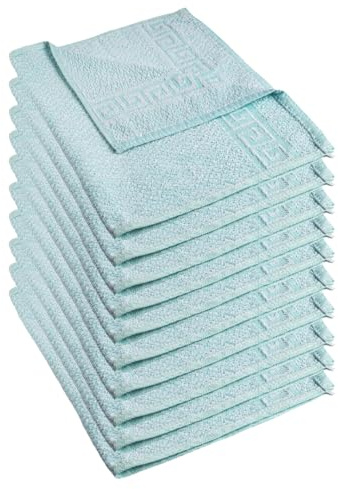 Clinotest Premium 10er Set Gästetücher 30x50 cm, 80% Baumwolle & 20% Polyester, Weich, Schnell Trocknend, Hochwertig, Pflegeleicht – Ideal für Bad, Gästezimmer & Hotelbedarf, Pastellgrün