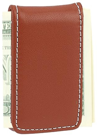 NICENEEDED Clip magnético para billetes de cuero delgado para billetes Diseño minimalista: cartera para dinero Equipamiento de negocios titular de tarjetas para hombre