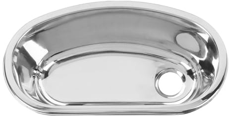 CHICIRIS Edelstahl-Barwaschbecken, Einbauwaschbecken, Hochglanzpoliertes Wohnmobil-Waschbecken 12,8 X 6,89 X 4,53 Zoll für Boots-Wohnmobil mit 40-mm-Ablaufloch, Ideal für Küche, Bar,
