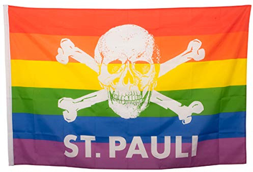 FC St. Pauli - Regenbogen Totenkopf, Fahne