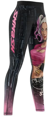 SMMASH Mallas Deporte Leggins Deportivos Mujer Largos Elásticos para Fitness Yoga Correr Deporte Pantalones Deportivos Transpirable Go Candy