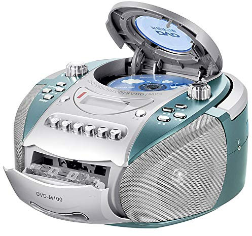 POOPFIY Portable Players Repeater Insert Card CD Player DVD Digital Learning Machine Bread Machine Radio Tape Recorder,Blue