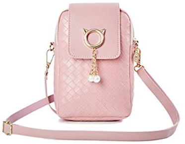 ANPTER Small Crossbody Phone Bag Mini Shoulder Handbag for Women Girls PU Leather Cellphone Crossover Pouch for Travel