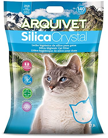 Arquivet Silica Crystal Pack 2 x 17.8L Katzenstreu Katzenstreu Katzenstreu Katzenstreu Katzenstreu Katzenstreu, saugfähig, hilft Gerüche und Bakterien zu entfernen