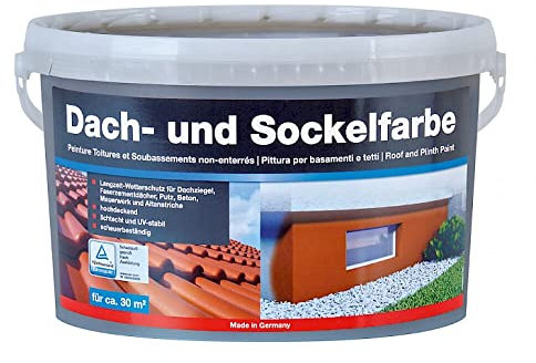 Baufan Dach- und Sockelfarbe 5 Liter betongrau