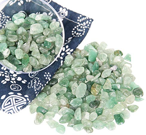 500g Chips di Cristalli Naturali di Quarzo Verde Fragola Sfusi | Pietre e Cristalli Burattati, Chips di Pietra per Meditazione, Decorazioni Casa, Confezione Regalo