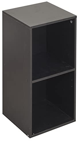 URBNLIVING 2, 4, 8 Cube Bookcase Shelving Display Shelf Storage Unit Wooden Organiser (2 Cube, Black)