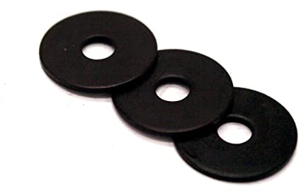 Lot de 10 rondelles de carrossier en acier inoxydable finition galvanisée noire M3 M4 M5 M6 M8 M10 DIN9021 (M6 x 24 mm x 1,4 mm d'épaisseur)