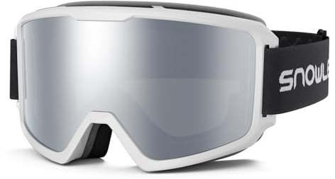 Snowledge Skibrille Damen und Herren Snowboardbrille Doppel-Objektiv OTG UV400 Schutz Anti-Beschlag