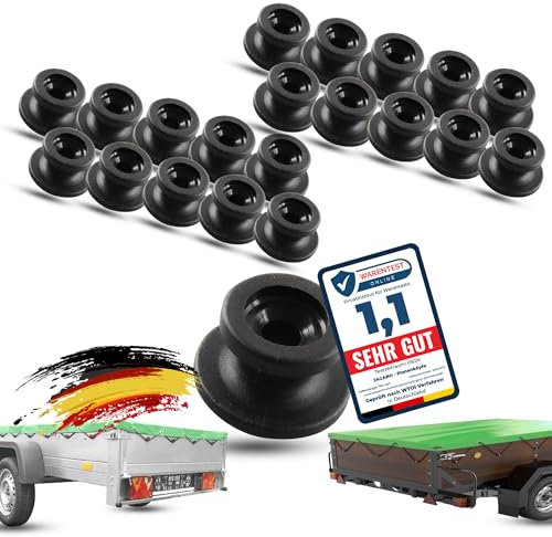 Jagano® Planenknöpfe - Runde Haken (20 STK.) für Anhänger Plane: Robuste Befestigungshaken zur sicheren Netz- & Planenbefestigung an PKW-Anhänger Bordwänden