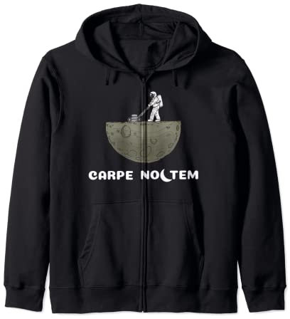 Carpe Noctem – Aprovecha la noche búho luna astronauta regalo latino Sudadera con Capucha