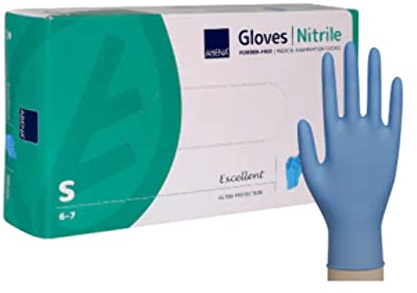 ABENA Small Nitrile Examination Gloves | Pack Of 100/50 Latex Free Pairs | Powder Free Gloves Can Be Used For Cooking, Medical Use More