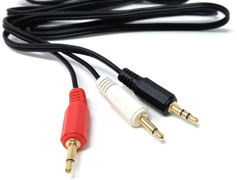 DRUT 3m 3.5mm Stereo Jack to 2 x 3.5mm Mono Jack Plugs OFC Audio AUX
