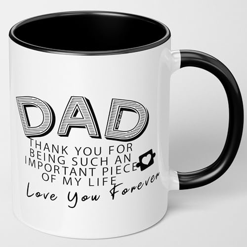 Mugged Off Dad Gifts 11oz Black Tea Coffee Mug Presents for Dads | Dad Birthday Present from Son or Daughter