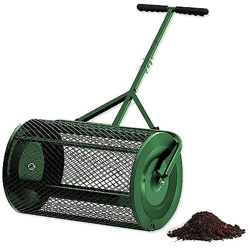OSBELE Esparcidor de abono de 24 Pulgadas, con Mango Largo Ajustable, liviano y Duradero, para abono de abono, Suciedad, mantillo, Fertilizante, Suelo,Separate40x60cm