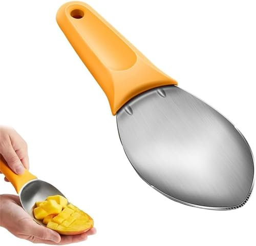 Mehrzweck-Mangoschneider-Löffel, Edelstahl-Mangoschneider-Löffel, Obstkernentferner-Werkzeug, Wassermelonenschneider-Werkzeug, praktisches Küchengerät