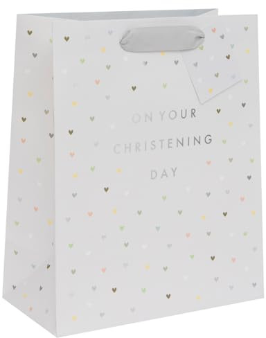 Glick Luxus Große Geschenktüte Taufe für Kinder Unisex 260 x 315 x 135 mm Mehrfarbig