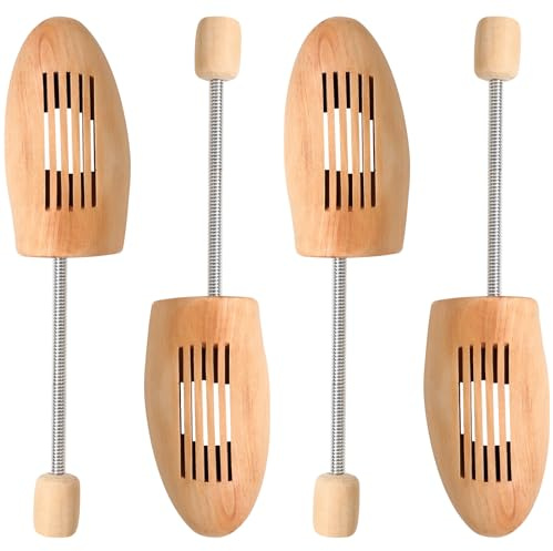 KUOGAS 2 Paia Di Tendiscarpe Per Uomo E Donna, Tendiscarpe In Legno Di Pino Naturale, Anti-Rughe, Traspiranti, Taglie Disponibili, Adatti Per Scarpe In Pelle, Scarpe Sportive E Stivali