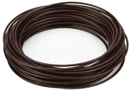 Cordón de cuero de 1,5 mm, 3 metros, color marrón, cuerda redonda de cuero vacuno para pulseras, collares, joyas, manualidades