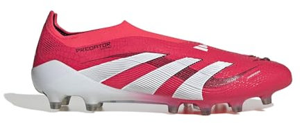 Adidas Pred Elite - Botas de fútbol para suelos artificiales sin cordones, Lucid Red Cloud Blanco, 40 EU